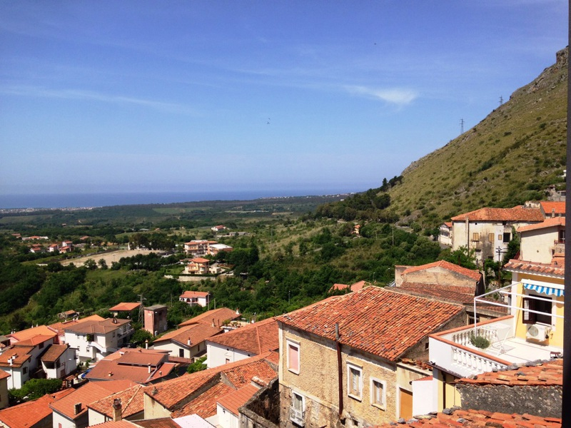 The sea and Pollina Hills