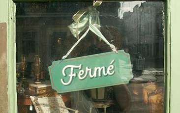 French shops and business opening hours